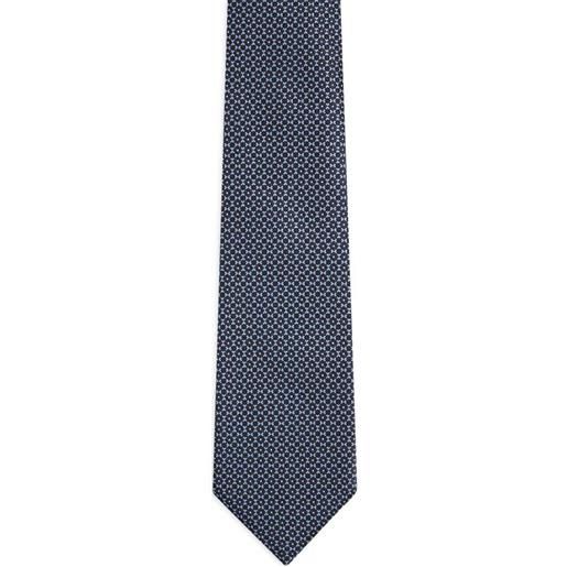 Zegna cravatta con effetto jacquard - blu
