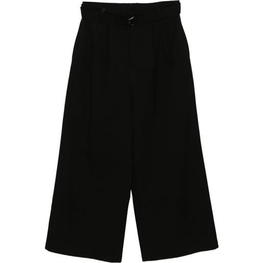 SONGZIO pantaloni a gamba ampia con cintura - nero