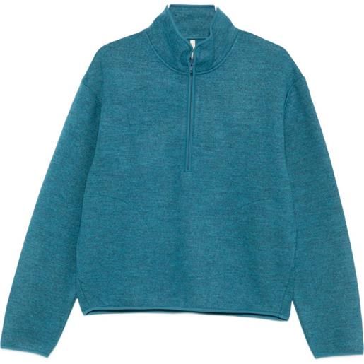 Sunflower felpa con mezza zip - blu