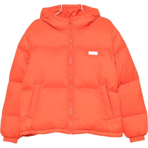 MSGM piumino con logo - arancione