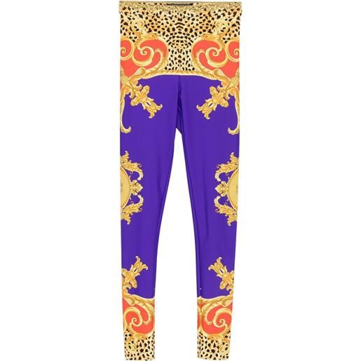 Versace leggings con stampa - giallo