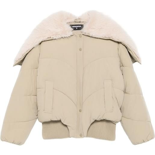 Patrizia Pepe bomber con zip - toni neutri