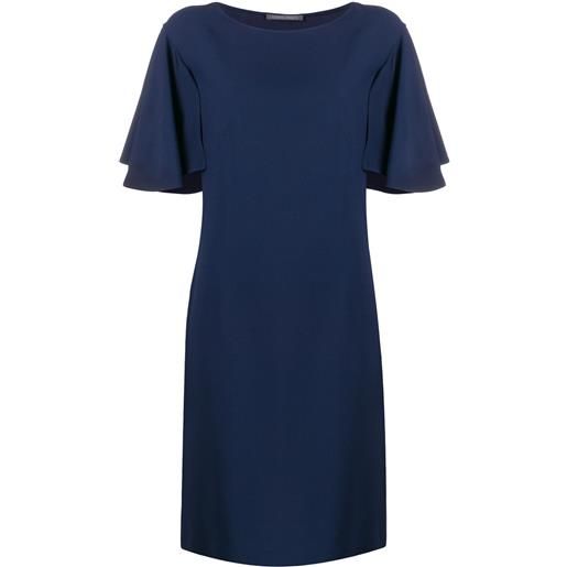 Alberta Ferretti abito con ruches - blu