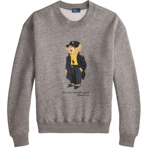 Polo Ralph Lauren felpa con stampa bear - grigio