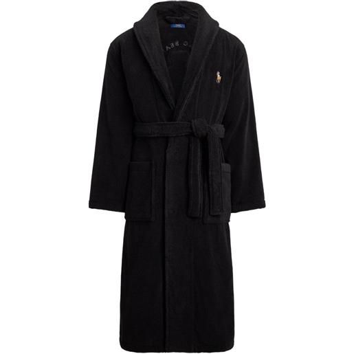 Polo Ralph Lauren accappatoio con ricamo - nero