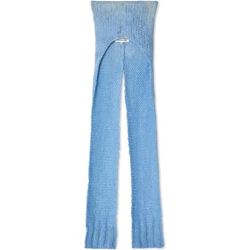 Maison Margiela berretto con sciarpa - blu