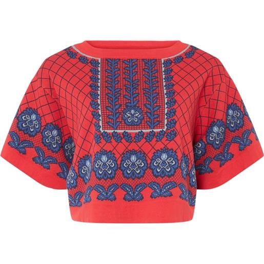 Temperley London t-shirt a quadri - rosso