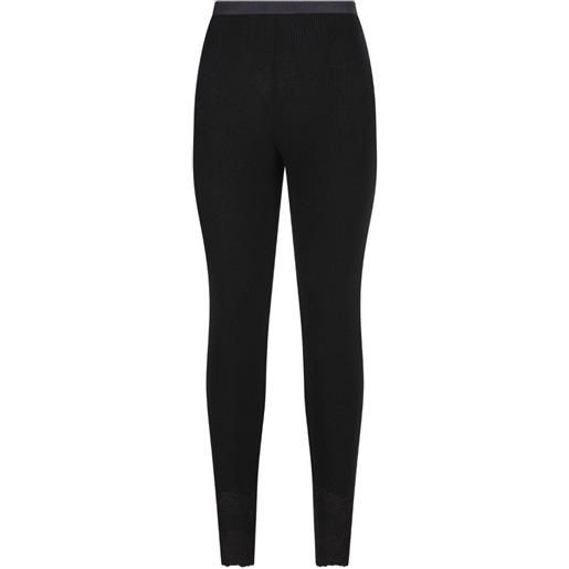 Valentino Garavani leggings a coste - nero