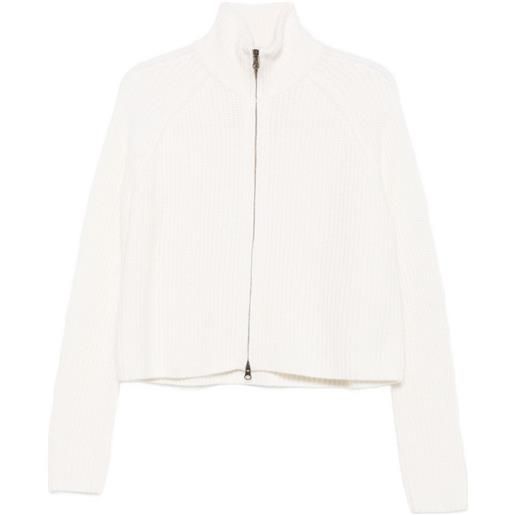 Lisa Yang cardigan con zip - toni neutri