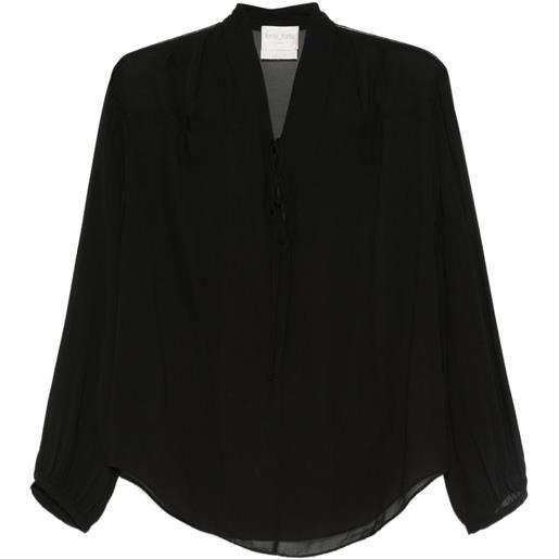 Forte Forte blusa semi trasparente - nero