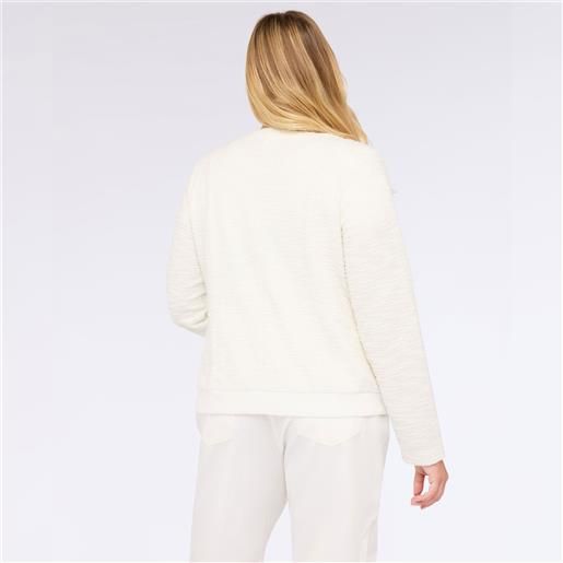 Fiorella Rubino giacca in tessuto bouclé con inserto in felpa