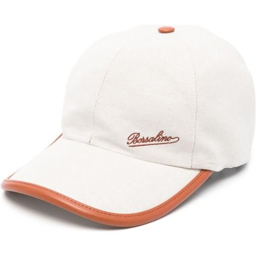 Borsalino cappello da baseball con logo - toni neutri