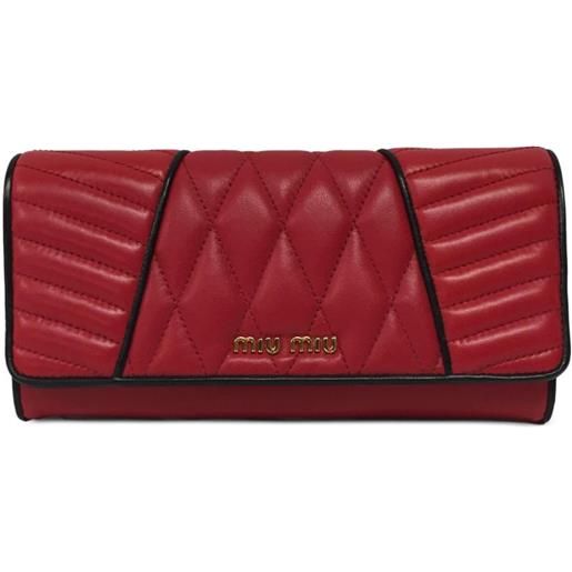 Miu Miu portafoglio trapuntato - rosso