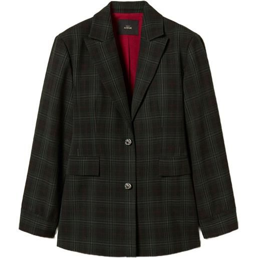 TWINSET blazer tartan - verde