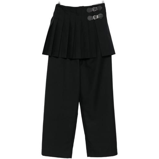 Charles Jeffrey Loverboy pantaloni con fibbia - nero