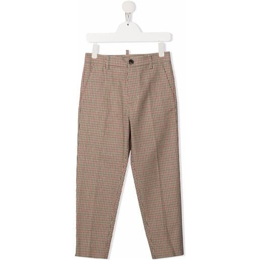 DSQUARED2 KIDS pantaloni sartoriali a quadri - toni neutri