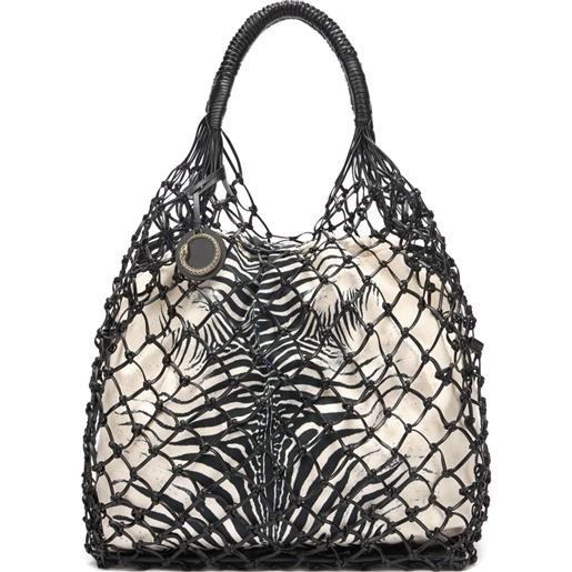 Roberto Cavalli borsa tote a rete - nero