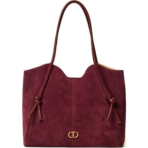 TWINSET borsa tote con nodo - rosso