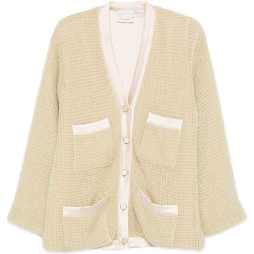 Forte Forte cardigan con lavorazione a nido d'ape - verde