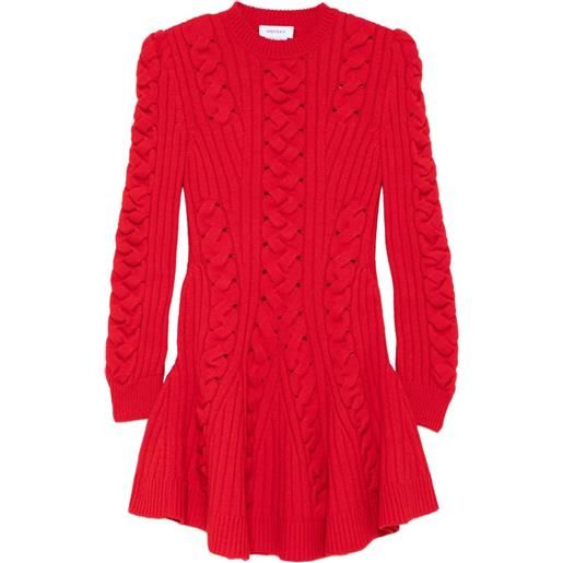 Alexander McQueen abito corto in maglia - rosso