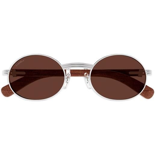 Cartier Eyewear occhiali da sole tondi - argento