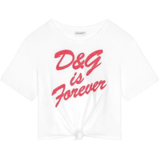 Dolce & Gabbana Kids t-shirt con logo - bianco