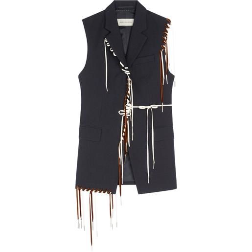 DRIES VAN NOTEN blazer smanicato - blu