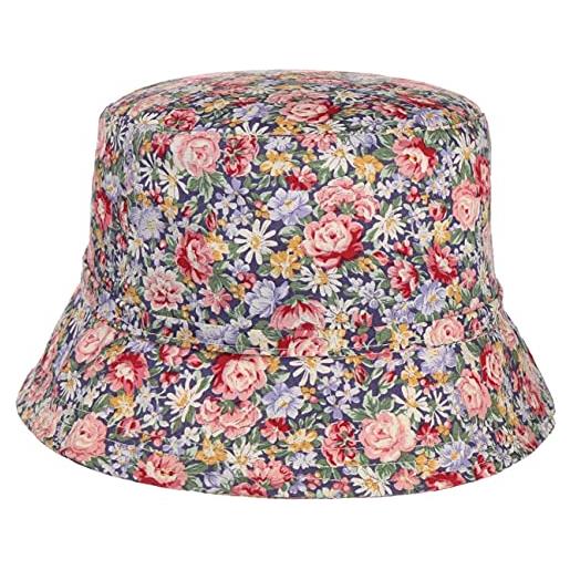 LIPODO cappello di tessuto allover flowers donna - estivo da sole giardiniere estate primavera/estate - s (55-56 cm) blu
