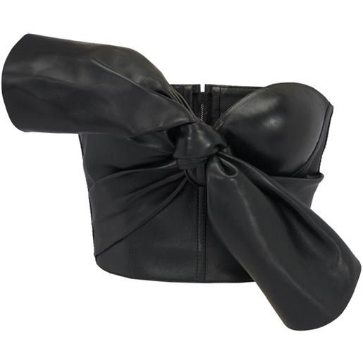 Alexander McQueen corsetto con fiocco - nero