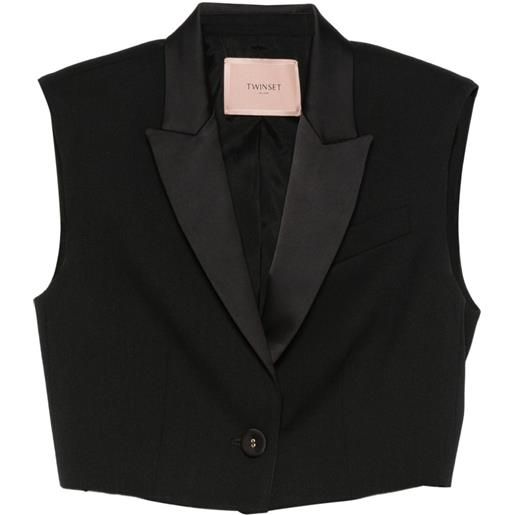 TWINSET gilet crop - nero