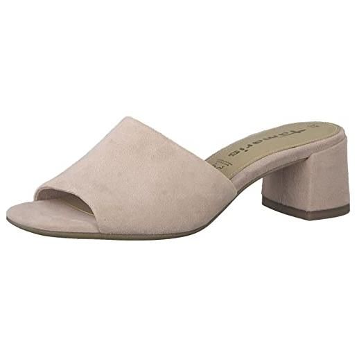 Tamaris donna zoccoli, signora mules, touchit, pantofola, mocassino, sandalo, scarpa estiva, scarpa casual, powder, 36 eu