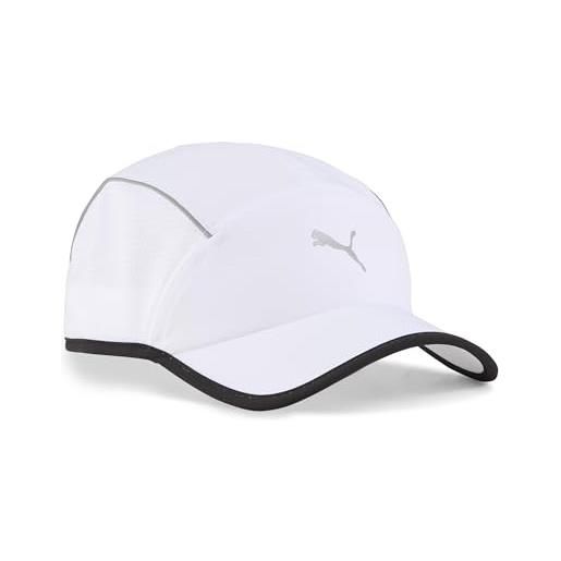 Puma cappellino da corsa con visiera corta a 5 pannelli one. Size white