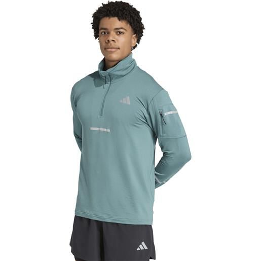 ADIDAS maglia running con mezza zip adi365 climawarm+ uomo