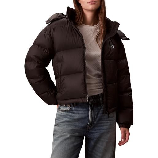 CALVIN KLEIN JEANS essential midweight puffer jack piumino con cappuccio donna