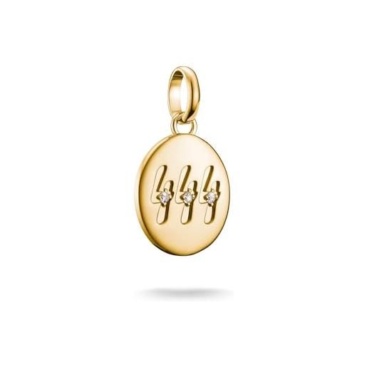 Thomas Sabo charm club connect cc1251-414-14 - ciondolo con numero di angeli 444, placcato oro 18 carati, in argento 925 riciclato
