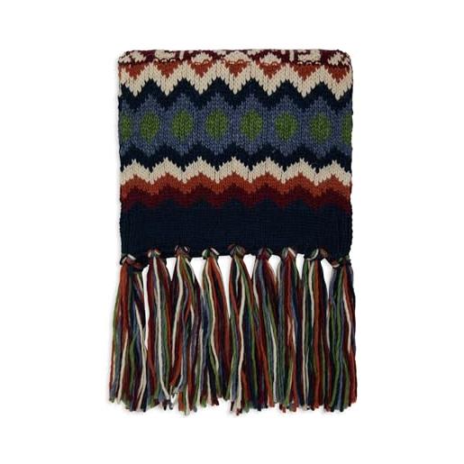 Gallo sciarpa unisex blu fantasia greca natalizia