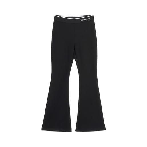 Calvin klein jeans pantalone bambina a zampa punto milano ig0ig02292 beh ck black bambina 16a