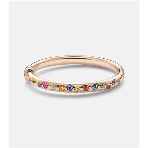 Pomellato bracciale iconica in oro rosa 18kt con pietre preziose