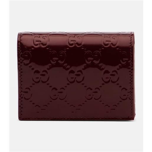 Gucci portafoglio gg emblem in vernice