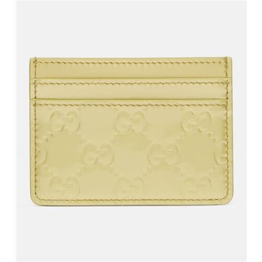 Gucci portacarte gg emblem in pelle
