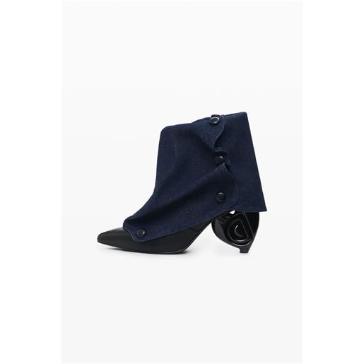 Desigual stivaletto con risvolto in denim