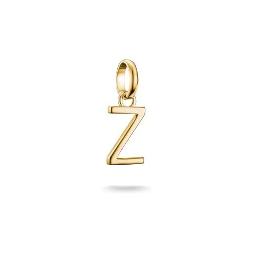 Thomas Sabo charm club connect cc1232-413-39 - ciondolo a forma di lettera z 18k, in argento 925 riciclato