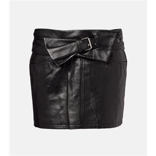 Isabel Marant minigonna clency in pelle