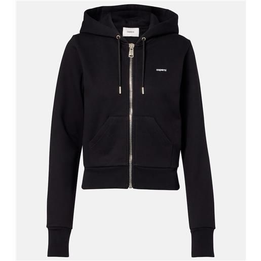 Coperni felpa con cappuccio e zip in jersey di misto cotone