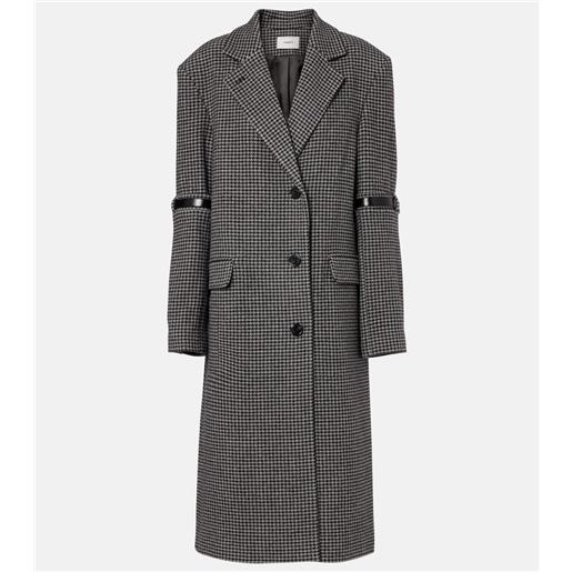 Coperni cappotto in lana e cashmere pied-de-poule