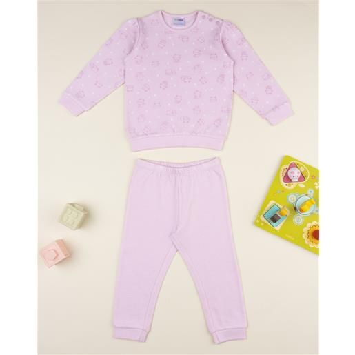 Prénatal pigiama felpato bimba rosa gatti