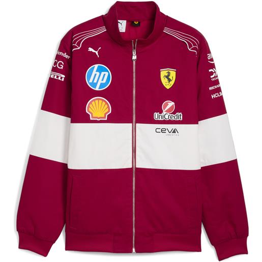 PUMA giacca scuderia ferrari team racing 2025 da uomo, abbigliamento, rosso, xl