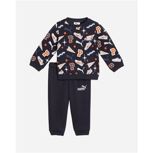 Puma printed jr - tuta - blu navy