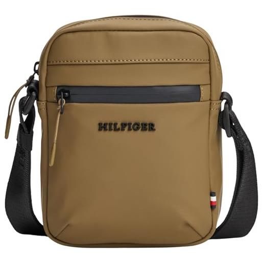 Tommy Hilfiger uomo borsa a tracolla mini reporter piccola, verde (midwestern), taglia unica
