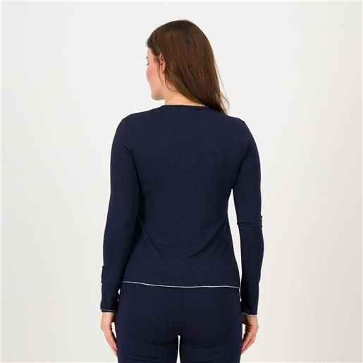 James Lakeland maglietta scollo a v con bordi lamé a manica lunga